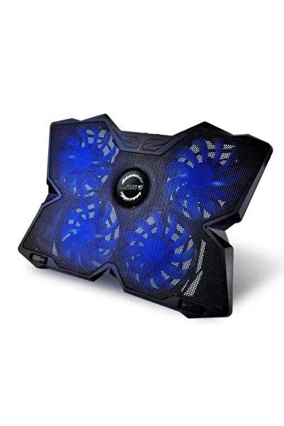 Generic قاعدة تبريد كمبيوتر محمول مقاس 17 بوصة مزودة بمروحة تبريد للكمبيوتر المحمول = قاعدة تبريد باللونين الأسود والأزرق