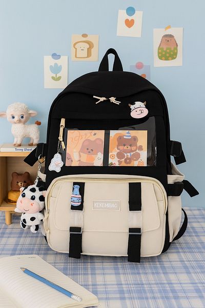 Fillikutum My Melody School Bag Multi-Compartment, Lightweight and Durable Kawaii Backpack