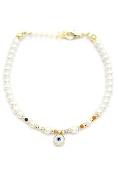 SepetBudur Evil eye inci bracelet - multicolor