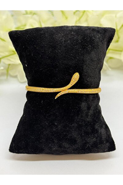 Constanza Exclusive 22 Ayar Altın Kaplama Özel Tasarım Yaprak Motifli Kelepçe...