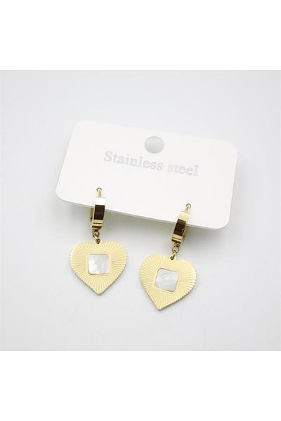 SepetBudur Heart Earrings - Gold
