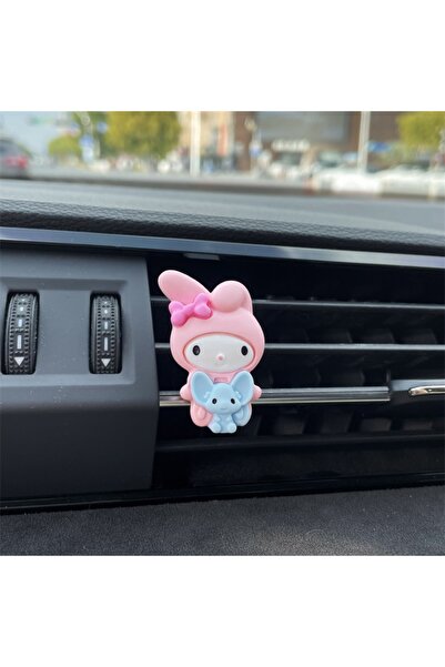 Choice4 Melody Kawaii Sanrio Kuromi Car Air Freshener Cute Cinnamoroll Melody Pochacco Adjustable Vent Clip