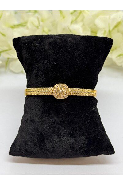 Constanza Exclusive 22 Ayar Altın Kaplama Baget Motif Su Yolu Kelepçe Lvd911 911