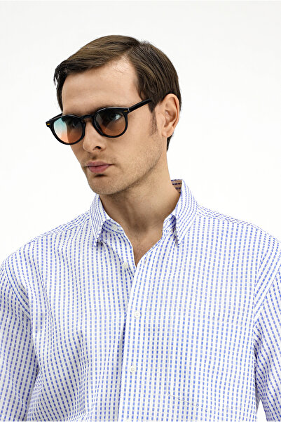 Kiğılı Short Sleeve Regular Fit Cotton Striped Shirt