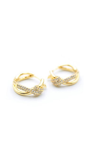 SepetBudur Jewelled Hoop Earrings - Gold
