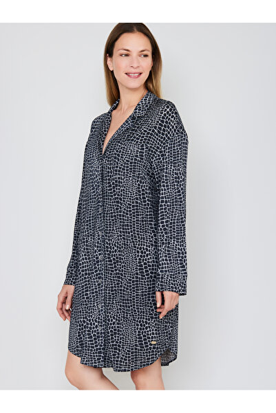 JOOP! Nachthemd Luxe Modal Printed Nacht-Hemd Schlafmode Sleepwear
