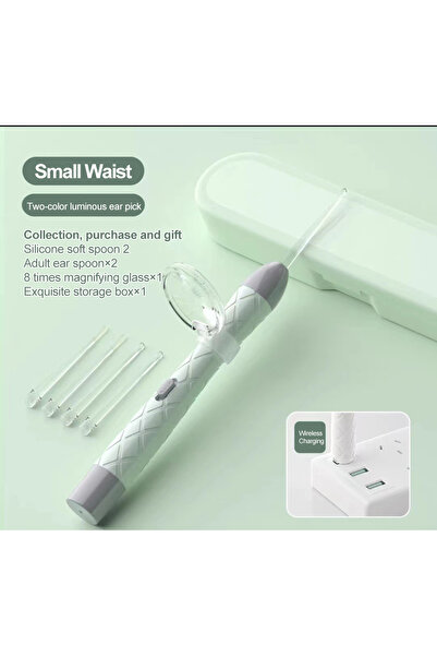 Choice3 مجموعة الصور 1 مجموعة ملاعق أذن مضيئة لإزالة شمع الأذن وملاقط تنظيف وإضاءة LED ومشبك أنف C