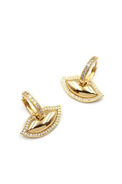 SepetBudur Lip Earrings - Gold