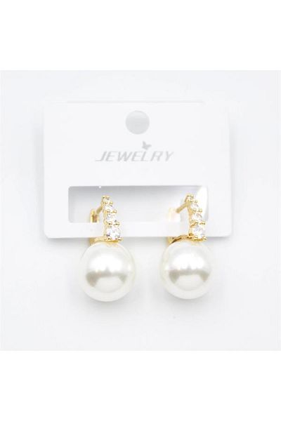 SepetBudur Jewelled Pearl Earrings - Gold