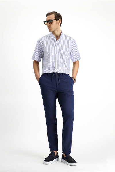 Kiğılı Short Sleeve Regular Fit Cotton Striped Shirt