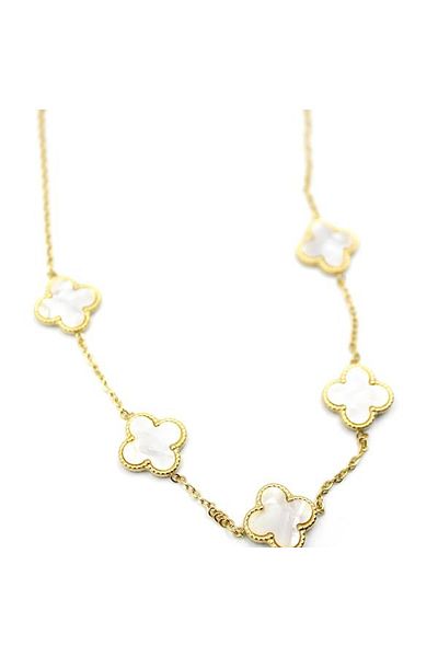 SepetBudur Vc Clover Necklace - White