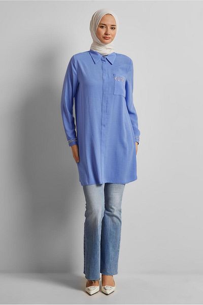 Alvina Linen Look Tunic 45621