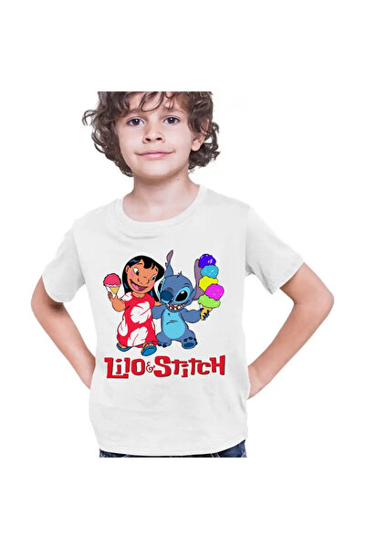 OEM Παιδικό T-shirt Lilo and Stitch Ice Cream για αγόρια