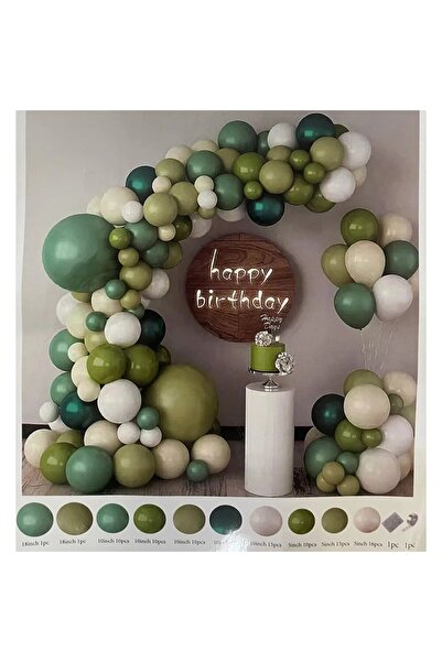 OEM Set 100 Balloons Arcade Style – Green and White Combination