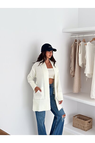 Slim'N Lift Cardigan lung cu buzunare cu textura moale
