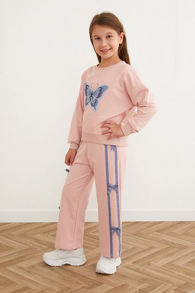 Fulla Moda Butterfly Embroidered Ribbon Girl's Suit