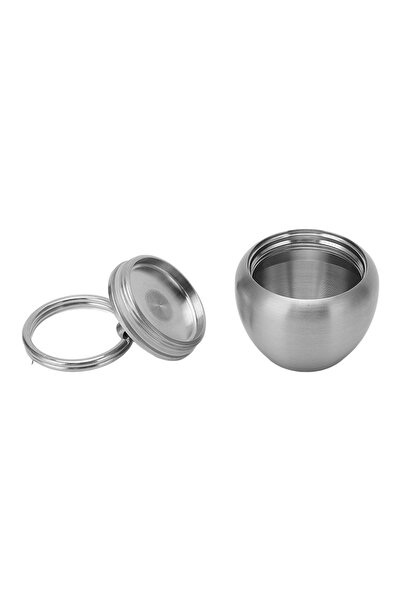 Choice silver Mini Medicine Jar Shape Stainless Steel Pill Case Drop Resistant For Cinnabar For Safety Char