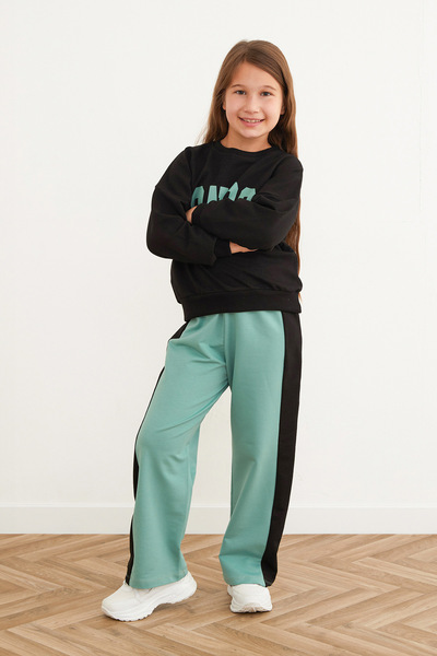 Fulla Moda London Printed Crew Neck Girl's Suit