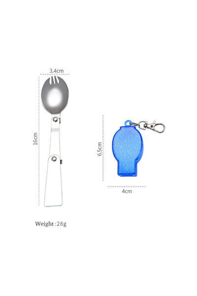 Choice ملعقة قابلة للطي من الفولاذ المقاوم للصدأ 304 من Spork Bule، أدوات مائ...