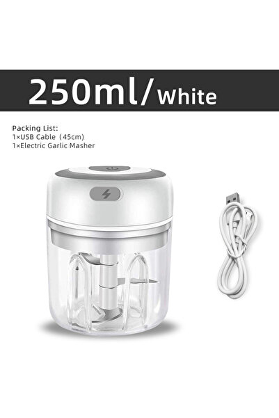 Choice 250ml white Electric Kitchen Food Chopper Mini Garlic Masher crusher U...