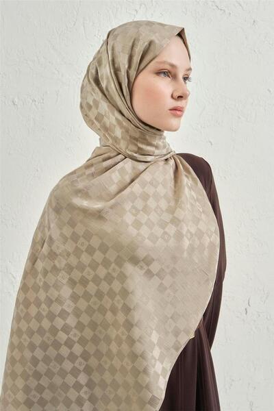 Armine Elegance Silk Cotton Checkerboard Shawl 08