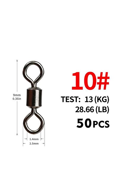Choice مقاس 10 5 مم 13 كجم 50 قطعة/الوحدة أحجام دوارة الصيد موصل صلب محمل كرو...