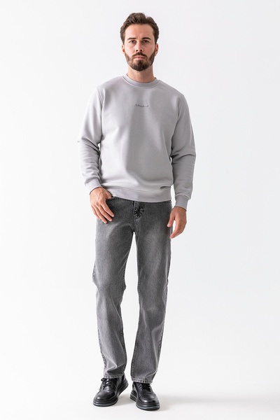 JB John Borners Men's Wide Leg Baggy Fit Jeans Smoked - 7505