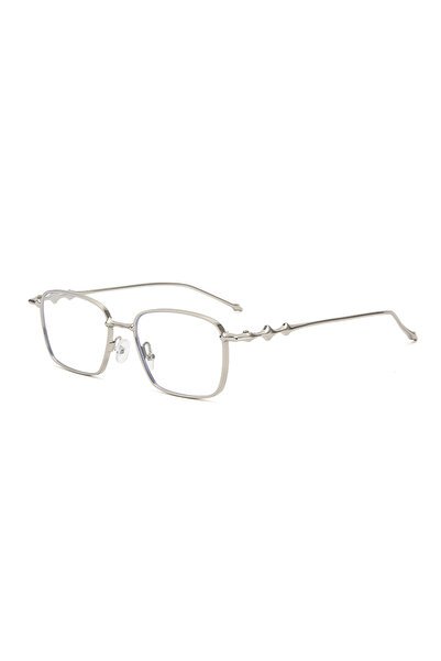Choice BLS2503-C10 نظارات طبية جديدة للنساء والرجال فضية مستطيلة الشكل متدرجة...
