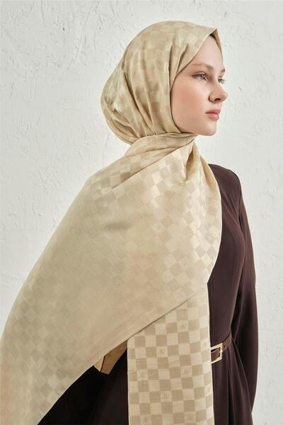 Armine Elegance Silk Cotton Checkerboard Shawl 62
