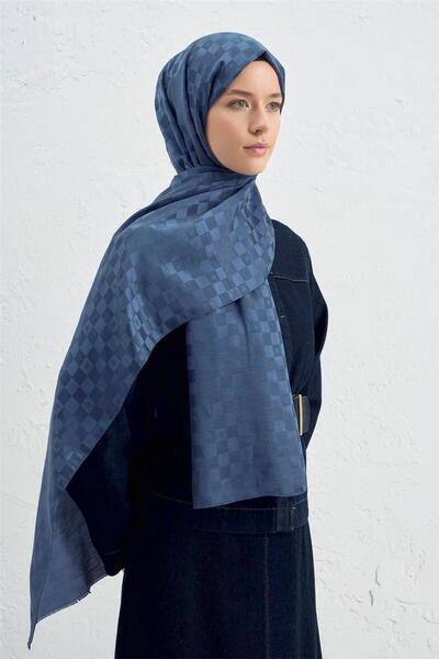 Armine Elegance Silk Cotton Checkerboard Shawl 35
