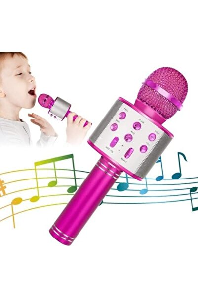 Generic ميكروفون كاريوكي لاسلكي يعمل بالبلوتوث، جهاز كاريوكي قابل لإعادة الشح...