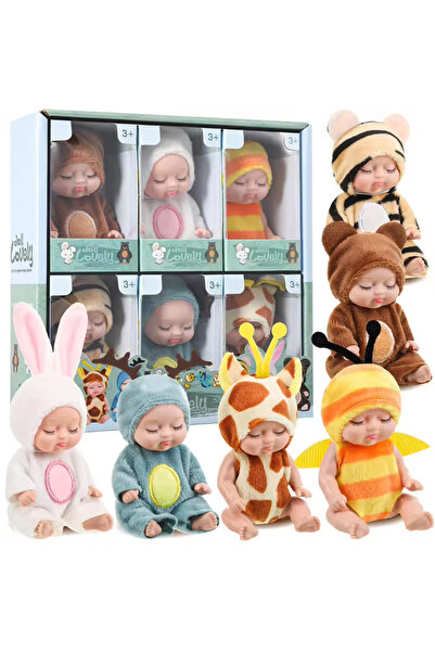 Choice مجموعة من 6 قطع <15 سم، 1/6 قطع، مجموعة ألعاب دمى أطفال صغيرة حديثة ال...