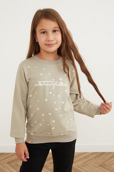 Fulla Moda Beautiful Text Printed Girl's Sweatshirt