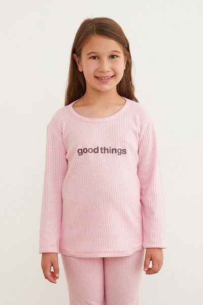 Fulla Moda Set pijamale pentru fete cu imprimeu Good Things