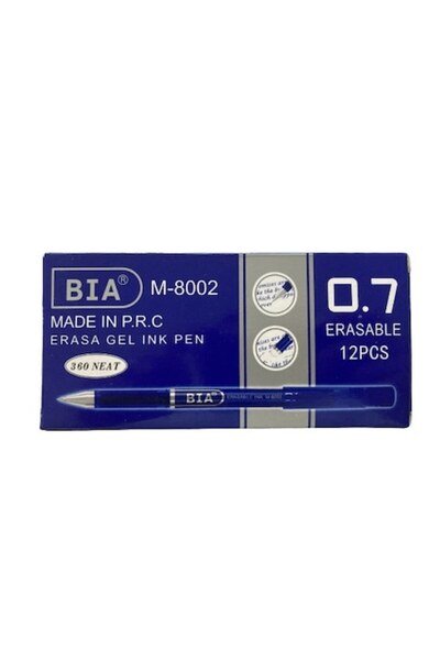 victiny Bia M-8002 Gel Pen Set with Eraser, 0.7mm, 12 Pieces