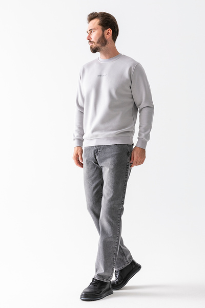 JB John Borners Men's Wide Leg Baggy Fit Jeans Smoked - 7505