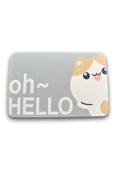 OEM Bath Mat, Silicon and Diatom Foam, Super Absorbent, Non-Slip, Cat Pattern, Light Gray, 40 x 60 cm