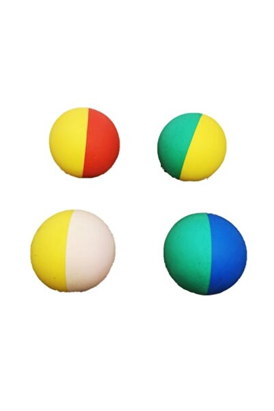 Vision XXI Set de 4 mingi de cauciuc bicolore, cu elasticitate ridicată, 6 cm, Vision XXI