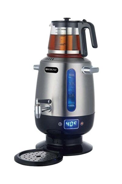 rebune غلاية كهربائية مع إبريق شاي لتحضير الشاي، بقوة 3.5 لتر، 2200 واط، RE-1...