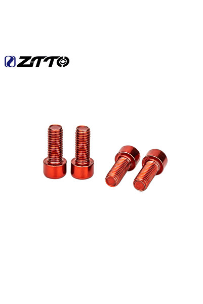 ZTTO 4 قطع حمراء، 4 قطع براغي رأسية سداسية لحامل زجاجة المياه للدراجات الجبلي...