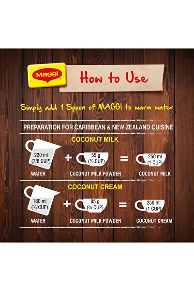 Maggi Coconut Milk Powder 300 g Easy to Mix Coconut Taste for Curries Soups Desserts and Smoothies