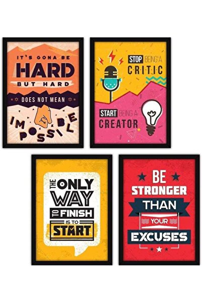 Emoda home Trove إطارات جدارية فنية حديثة من الزجاج الصناعي مع اقتباسات تحفيز...