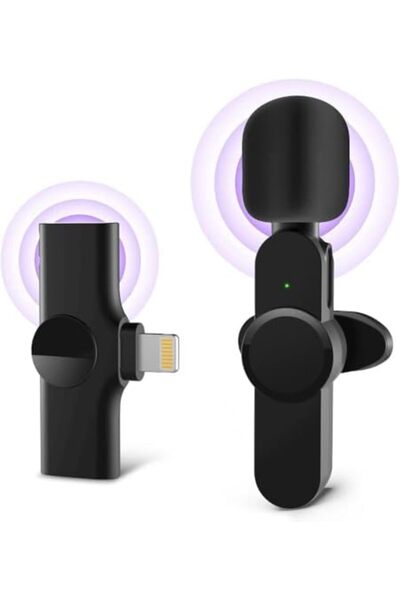 Shopi Compatible Wireless Lapel Lavalier Microphone for iPhone iPad Recording