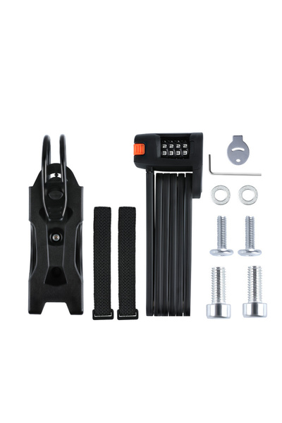 Choice Black Cycling Portable Folding Lock Mountain Road Bike Bicyle Mini Anti-Thief Folding Lock Waterproo
