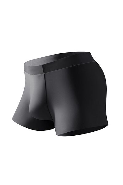 Generic Men's Underwear Seamless Ice Silk Breathable Quick Dry High Elastic U Shaped Convex Boxer Brief