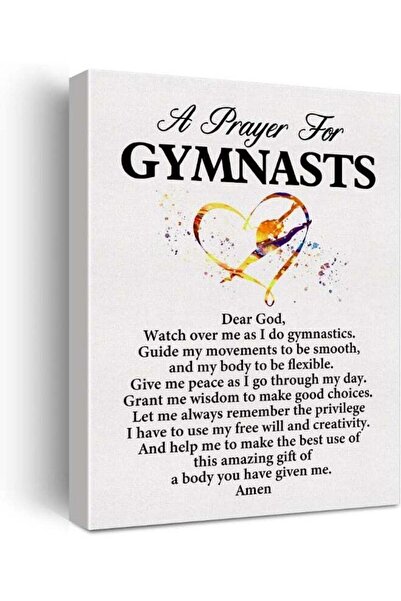 Emoda home Trove ملصق فني جداري من القماش يحمل اقتباسات صلاة لاعبة الجمباز، م...