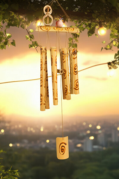 Garden with Ware Bambu Rüzgar Zili