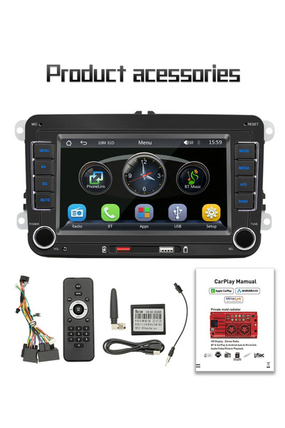 Choice1 F9070W 7" 2 Din HD Car Media Video RDS Airplay Car Radio Wireless Car...