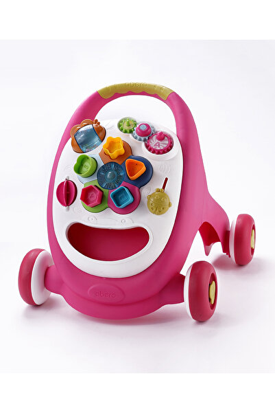 Fab N Funky 3-in-1 Activity Walker - Interactive Baby Toy with Wheels, Pink, Ideal for First Steps, 6M+