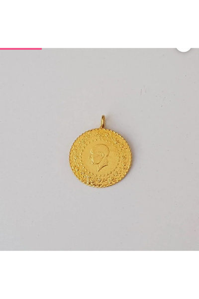 ROYALİST AKSESUAR 22 ayar altın kaplama kulplu çeyreklik kolye ucu